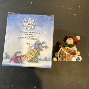 Boyds Bear Snow Dooodes Pudge Home Sweet Home Christmas 1E Figurine 36525 - Picture 1 of 4