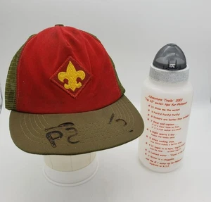 Vintage Snapback Scout Cap Philmont Branded & 32 oz Nalgene 2001 Adventure Trail - Picture 1 of 18