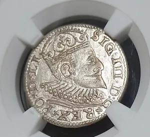 1594 Poland - Riga 3 Groschen, Grossus, Trojak. NGC MS61. Sigismund III Vasa - Picture 1 of 4