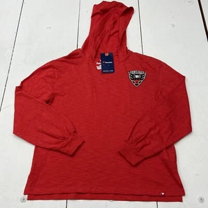 Fanatics DC United Soccer Team Red Long Sleeve Hooded Shirt Women Size S NEW - Picture 1 of 8