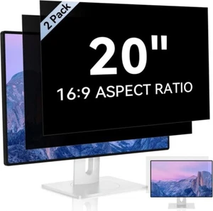 Écran de confidentialité d'ordinateur 20 pouces pour moniteur écran large 16:9 rapport protection oculaire - Photo 1/1