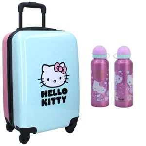 Hello Kitty 2 tlg. Set Trolley Koffer Reisekoffer plus Alu Trinkflasche 500 ml - Bild 1 von 13