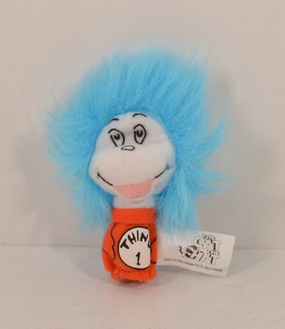 2003 Thing 1 One 3" Kellogg's EUROPE Plush Finger Puppet Dr Seuss Cat in the Hat Cover