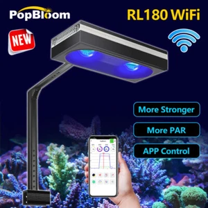 PopBloom RL180 WiFi Control LED Aquarium Light for Coral Reef Fish Tank SPS LPS - Picture 1 of 12