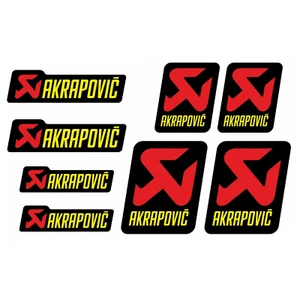 KIT Adesivi Akrapovic Moto universali Sticker Decal Decalcomania - Foto 1 di 1