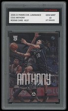 COLE ANTHONY 2020-21 PANINI CHRONICLES LUMINANCE #137 1ST GRADED 10 ROOKIE CARD
