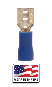(100) 16-14 AWG (FEMALE) VINYL QUICK DISCONNECT .205 ELECTRICAL Crimp Connector - Picture 1 of 1