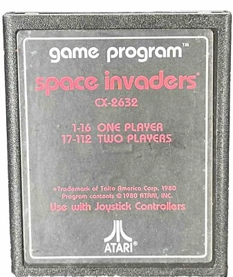 Atari Space Invaders Game Program Cartridge Only Vintage Video Game Shooter 1980 - Image 1 of 4