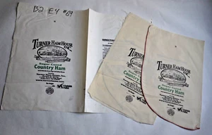 3 / Vintage Paper / Cloth Bags - TURNER HAM HOUSE COUNTRY HAM, FULKS RUN VA 99 - Picture 1 of 1