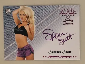 2015 Bench Warmer Daizy Dukez Spencer Scott Autograph Card Pink Benchwarmer - Picture 1 of 2