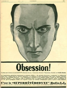 Publicité ancienne Obsession le Superhétérodyne radio LL 1927 issue de magazine - Imagen 1 de 1