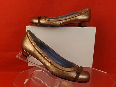 NUEVO EN CAJA BAILARINA PLANA MARC JACOBS BRONCE CHAROL PUNTA REDONDA ARCO 37.5 ITALIA Foto 1 de 4