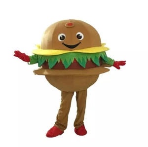 Advertising Hamburger Mascot Costume Suit Dining Halloween Party Adult Size us - Picture 1 of 4