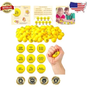 Therapy Stress Balls in Bulk - 72 Inspiring Fidget Toys for Adult Stress Relief - Picture 1 of 8