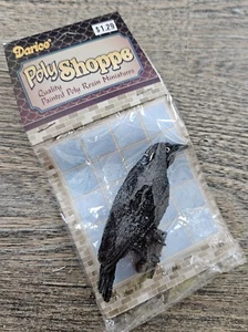 Vintage Poly Shoppe Krähe Miniatur Darice PolyShoppe Harz Miniaturen Halloween - Bild 1 von 4