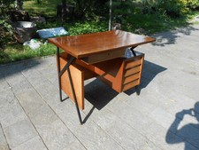 02) SCRIVANIA SCRITTOIO DESIGN MODERNARIATO SCUOLA ITALIANA ANNI 50