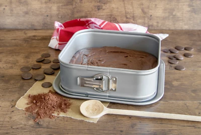 Springform quadratisch Metall Silber 23 x 23 cm / H 7 cm Städter We love baking - Bild 1 von 4