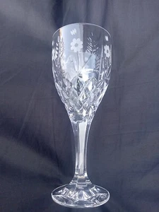 "Orig. NEW" Rogaska Queen Gallia ? Water~ Wine~ Goblet~ 12 8" Etched flowers - Picture 1 of 6