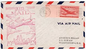 UNITED STATES 1946 DC-4 Skymaster, MONTPELIER, VT. 1946 FDC7454 - Picture 1 of 1