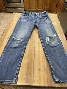 Damen Gr. 29 Calvin Klein Jeans Used Straight Leg High Rise - Medium Wash - Bild 1 von 6