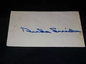 Brooklyn Dodgers Duke Snider Mets (d.11) Signed Auto 3x5 Vintage Index Card M7 - Picture 1 of 1