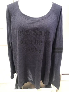 Damen Old Navy Sweatshirt Oberteil blau mit schwarzem Aufdruck Gr. XXL - Bild 1 von 4