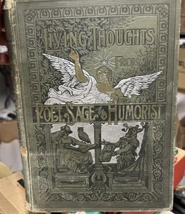 1891 LIVING THOUGHTS POET SAGE AND HUMORIST DAPHNE DALE ANTIQUE BOOK - Picture 1 of 18