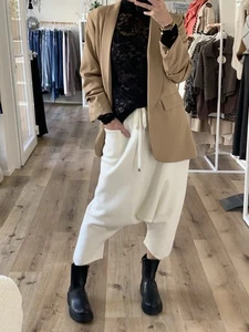 Coole Haremshose Baggyhose Strick Offwhite Zugband Onesize sh. Maße ! (T2) H - Bild 1 von 5