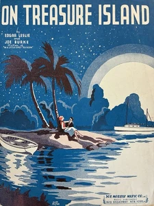 1935 ON TREASURE ISLAND Sheet Music by Edgar Leslie, Joe Burke - Picture 1 of 5