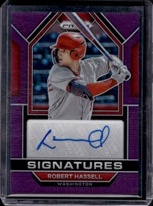 2023 Prizm Robert Hassell Signatures Purple Auto #68/99 Athletics - Picture 1 of 2