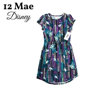 NWT LulaRoe Mae Dress Pockets Disney NBC lock Shock Barrel 12 Skellington XL - Picture 1 of 2