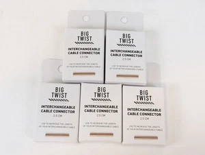 Lotto 5x Connettore Cavo Intercambiabile Big Twist 2,5 cm Giuntatrice a Maglia - Foto 1 di 5