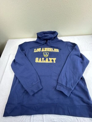 洛杉矶银河迷品牌 MLS 足球蓝色连帽衫男式 2XL 全新 — 第 1/4 张图片
