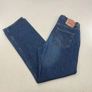 Levi’s 751 Jeans Mens Size W34 L32 Blue Denim Regular Straight Zip Fly - Picture 1 of 11