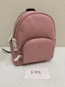 Coach Court Leather Women's Backpack - 5666 IM/Pink Gold Hardware NWT - Picture 1 of 10