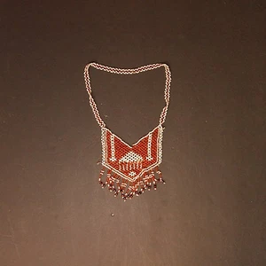 Belly Dance Bellydance Kuchi Tribal Beaded NECKLACE 809s4 - Picture 1 of 4