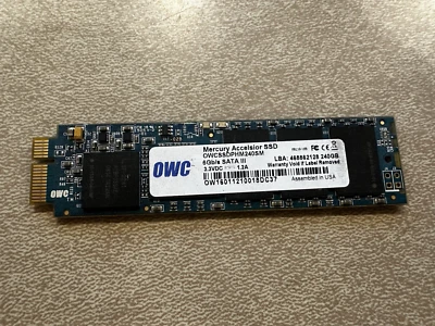 OWC Mercury Accelsior 6G 240GB PCIe SSD SATA Mac Pro/Xserve OWCSSDPHM240SM - Image 1 of 2