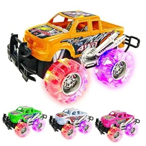 Light Up Monster Trucks for Boys,- 6 Inch Toy Cars for 2 Year Old Boys,- Push - Picture 1 of 7