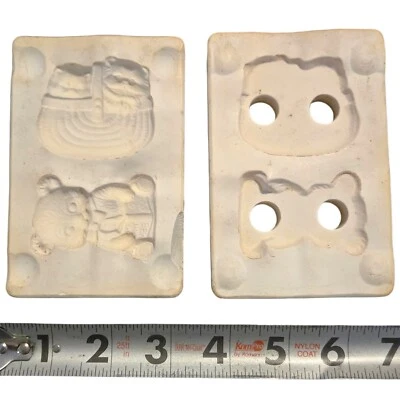 Molde de arcilla fundida antideslizante oso de peluche gato en cesta Alberta's A-431 de colección 1984 cerámica Foto 1 de 4