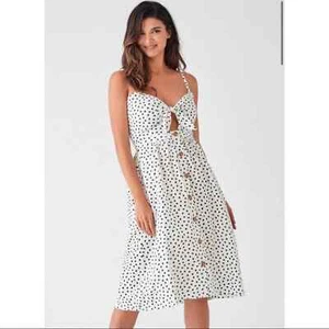 DL1961 Polka Dot Prince Street Sleeveless Dress Size Large NEW - Picture 1 of 10