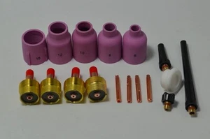TIG Gas Lens Kit For SR WP-9 20 25 TIG Welding Torch 17pcs  - Picture 1 of 8