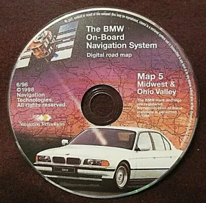 BMW OEM Nav Disc Digital Road Map 5 Midwest & Ohio Valley Vers 6/98 Pre-owned - Bild 1 von 3