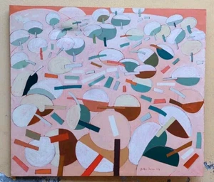 DIPINTO ASTRATTO FRANCO BALLERI 1973 OLIO SU TELA - Imagen 1 de 10