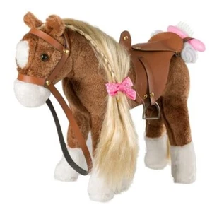 Horse Stuffed Animal Cute Pony Plush Pretend Play Horse Toys for Girls Brown - Picture 1 of 7