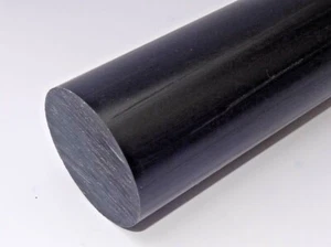 Plástico Negro PVC Redondo Barra 10mm 12mm 15mm 18mm 20mm Dia 100mm-600mm Largo - Picture 1 of 3