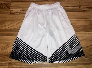 Nike Elite Y2K Dri fit Athletic Shorts Adult medium White, Black Stripes - Picture 1 of 5