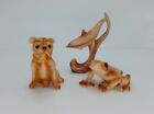 Dog Frog Dolphin Figurines Small Collection