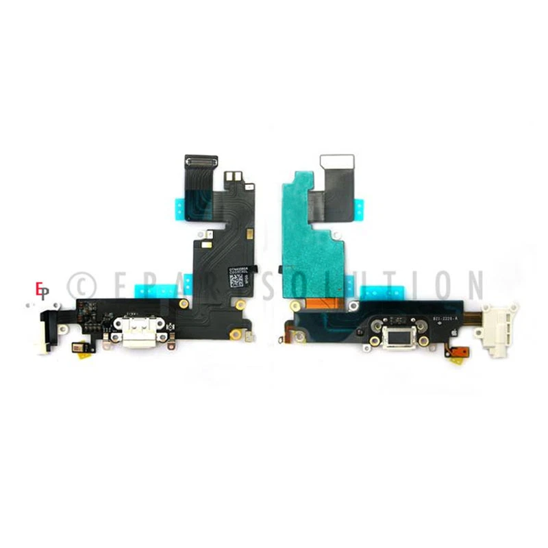 Conector base puerto de carga cargador USB blanco iPhone 6 Plus + cable conector de audio Foto 1 de 1