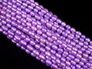 Freshwater Pearls Lilac Rice 5-7mm Irregular 35cm Strand Jewellery  - Bild 1 von 1
