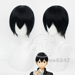 ¡Haikyuu Tobio Kageyama!! Pelucas sintéticas anime azul negro pelo corto cos completas - Imagen 1 de 4